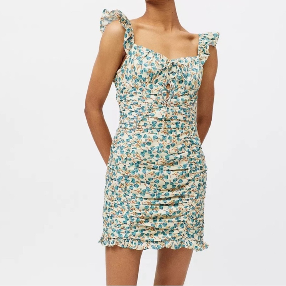 NWT Kiss the Sky blue floral print touched mini dress from urban outfitters